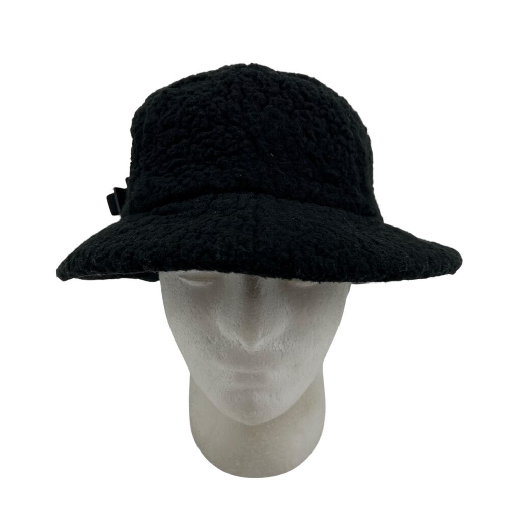 Lululemon Bucket Hat Womens One Size Black Teddy Fleece Soft Textured Travel